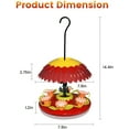 thumbnail image 3 of Hummingbird Feeder 16 oz with Ant Moat & 6 Feeding Ports for Outdoors Hanging,Plastic-1 Pack, 3 of 7