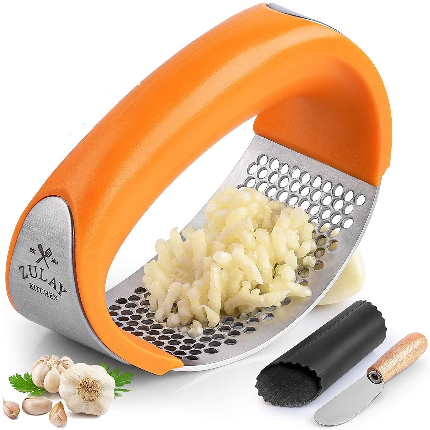 Premium Stainless Steel Garlic Press Rocker - Thumbnail 2