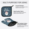 thumbnail image 3 of Yayeee Oven Mitts and Pot Holder Set of 4 Heat Resistant Kitchen Gloves Baking Hot Pad, Christmas Santa, 3 of 5