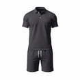 thumbnail image 6 of Kakii Men's Summer New Arrival Polo Shirt Set - Slim Fit Short Sleeve Collared Shirt & Matching Shorts, Casual Sporty Versatile Fashion Outfit, 6 of 6