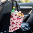 thumbnail image 4 of Yuyamidu Strawberry Car Garbage Bag for Back Seat Front Seat Flower Car Trash Can Bin Pink Car Trash Bag Auto Accessories One-handed Strap Car Storage Bags, 4 of 7