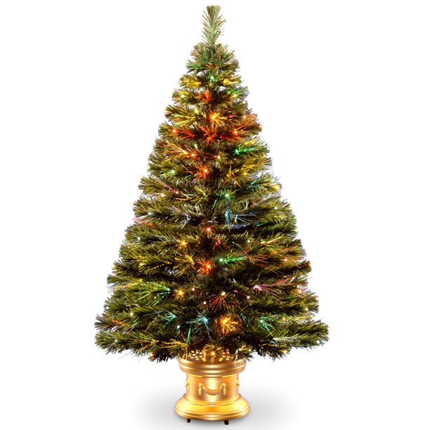 4' PreLit Medium FiberOptic Artificial Christmas Tree Multicolor
