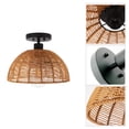 thumbnail image 4 of Pantallas de lámparas de techo, decoración tejida, cubierta de luz de pantalla de ratán de estilo rústico creativo para pasillo, apartamento, cafeterí, 4 of 8