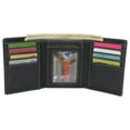 Trifold Wallets For Men RFID Leather Slim Mens Wallet With ID Window