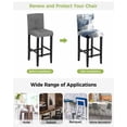 thumbnail image 3 of Blue Bar Stool Covers Set of 2, Retro Oil Painted Modern Abstract Art Stretch Washable Bar Chair Covers with Backs, Removable Pub Counter Height Chair Cover for Kitchen Dining Room Cafe, 3 of 7