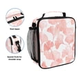 thumbnail image 2 of Square Lunch Bag 10.5*3.5*9.5 Inches Cooler Bag Lunch Bag Insulation Portable Durable Fashion Pink Leaf, 2 of 6