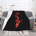 thumbnail image 7 of Throw Blanket Red-Loongs-Dragon Soft Cozy Fleece Flannel Blanket Home Decor for Couch Sofa Bed 80"x60", 7 of 7