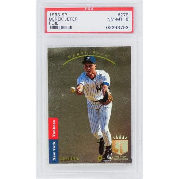 Derek Jeter (New York Yankees) 1993 SP Foil Baseball RC Rookie Card #279 (PSA 8 NM-MT) (K)