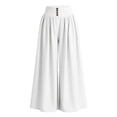 thumbnail image 6 of Mifsaly High Waisted Wide Leg Palazzo Pants Women Button Down Front Smocked Flowy Pant with Pockets Loose Fit Casual Summer Beach Vacation Clothes, 6 of 6