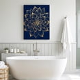 thumbnail image 6 of Canvas Wall Art, Navy Blue Yellow Spring Floral Framed Canvas Prints for Kitchen Bedroom, Abstract Blossoms Botanical Small Gallery Wrapped Wall Decor for Home Office, Gifts, 8"x12" Ship Next Day, 6 of 9