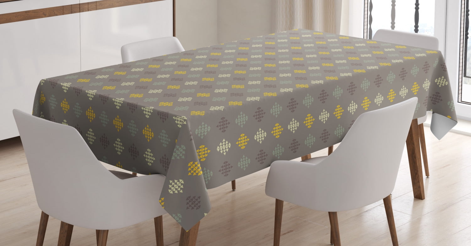 Trigometric Tableware Abstract Tablecloth, Classical Geometric Interpretation of Triangles ...