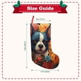 thumbnail image 3 of Lsque 18 Inches Cute Colorful Flower French Bulldog Pattern Christmas Stockings Hanging Ornaments,Knitted Xmas Fireplace Hanging Stocking,Holiday Decoration, 3 of 7
