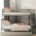 thumbnail image 2 of Gray Twin Over Full Bunk Bed With Staircase & Trundle - Elegant Bed, Practical Functionality Storage And Staircase, Comfortable Sleep, 2 of 6