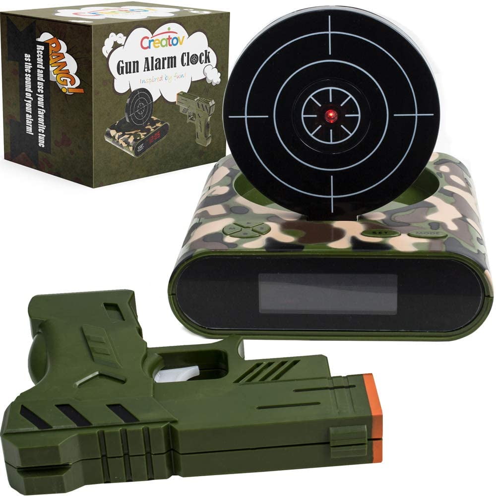CREATOV DESIGN Target Alarm Clock with Gun Infrared Target and