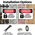 thumbnail image 3 of (2 Pack) Lockout Electricity Before Working OSHA Danger Sign 18 Inch X 12 Inch Plastic Sign, Weather Resistant, UV Protected for Workplace, Business, and Construction Site, Made in the, 3 of 8