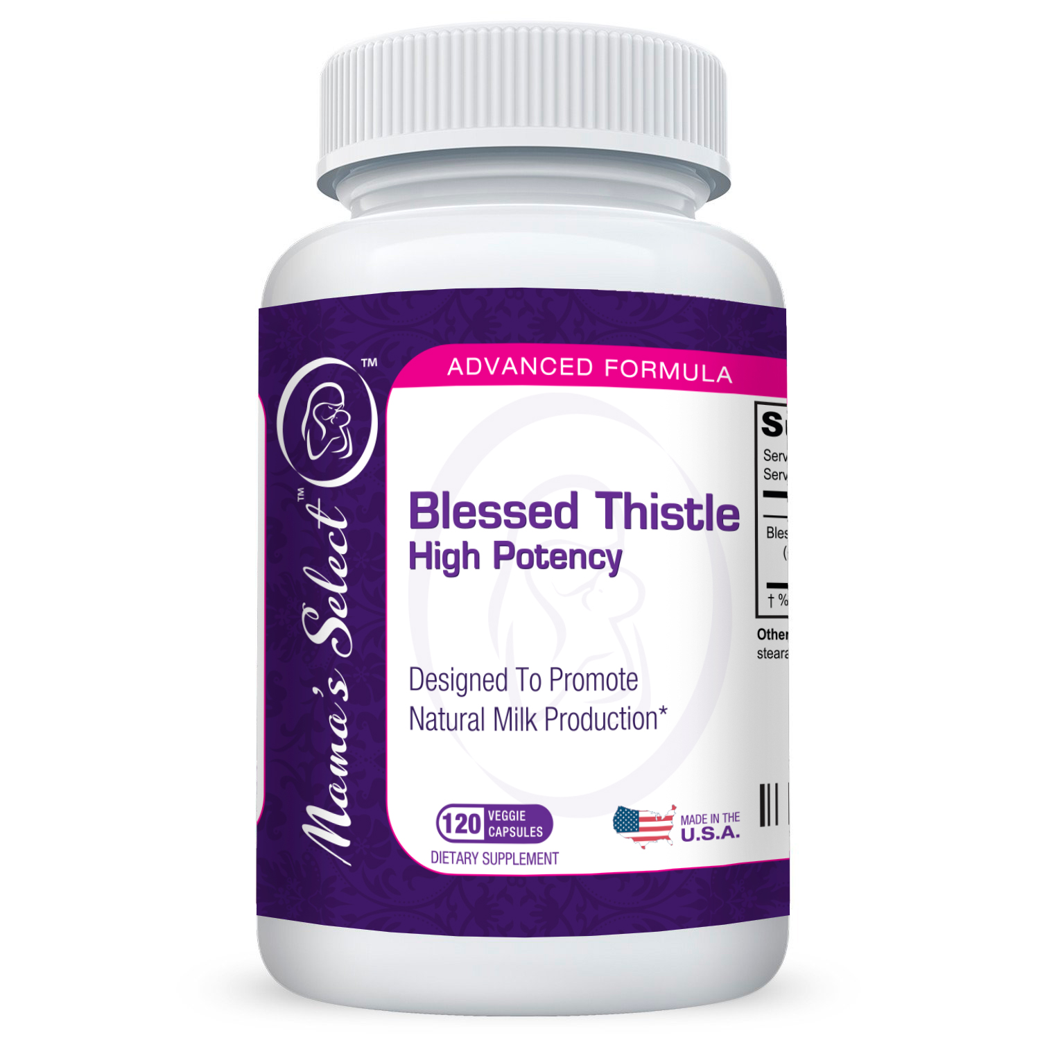 Mama's Select Blessed Thistle Breastfeeding Supplement, High Potency