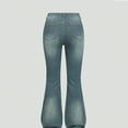 thumbnail image 4 of Girls Jeans Fashion Cute Stretch Slim Flare Denim Pants with Pocket Girls Clothes Size 6-13, 4 of 7