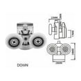 thumbnail image 5 of Double Shower Door Wheels, Zinc Alloy, 23mm Dia., Smooth Sliding Performance Premium 4-Pack, 5 of 5