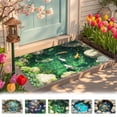 thumbnail image 6 of A Big Size 3D Carps Pond Crystal Velvet Floor Mat Non-Slip For Home Entryway Bathroom Decor, 6 of 7