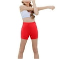 thumbnail image 6 of Girls Athletic Biker Shorts, High Waisted Kids Casual Solid Comfy Yoga Dance Summer Shorts for 5-14 Years, 6 of 6