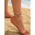 thumbnail image 3 of NICKSUN Gold Ankle Bracelets for Women Waterproof Starfish Shell Charm Anklets Trendy Summer Beach Jewelry, 3 of 7