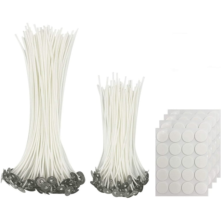 210 Pcs Candle Wicks for Candle Making 128 Pcs 6 inch & 8 inch