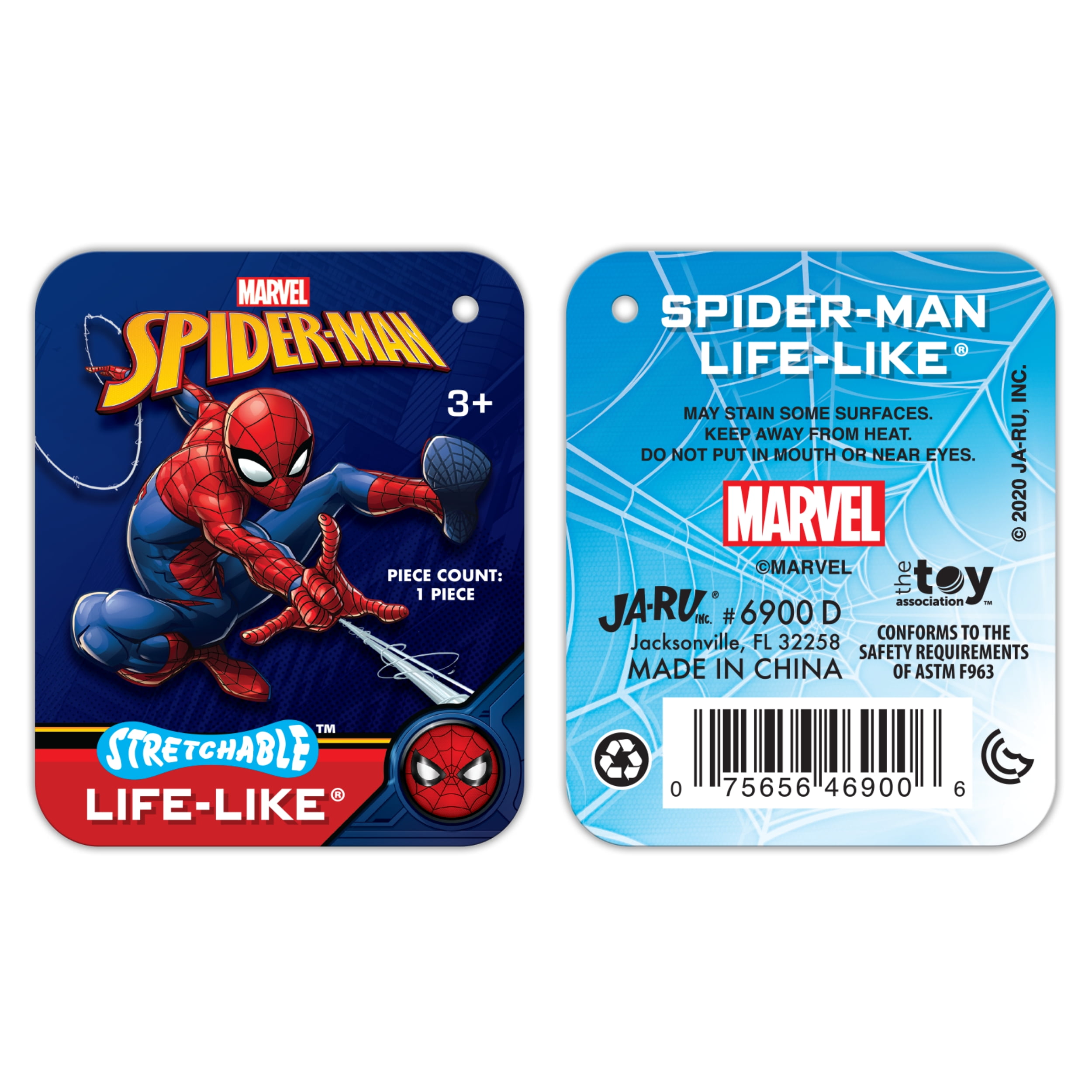 Ja-Ru Marvel Life-like Spider-Man Character Stretchy Squish Action Toy(Selections May Vary)