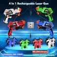 thumbnail image 2 of Set de pistolas infrarrojas recargables VATOS para 4 jugadores con chalecos, 2 of 9