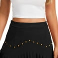 thumbnail image 3 of Western Cowgirl Fringe Skirt,High Waisted Mini Suede Skirts,Country Concert Rave Festival Booty Tassel Bottoms, 3 of 7