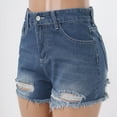 thumbnail image 6 of JAKANYQ Womens Demi Pants Denim Shorts High Waisted Summer Casual Shorts Simple Stretchy, 6 of 7