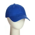 thumbnail image 4 of D&I Plain Dad Hat 100% Cotton Unstructured Hat Unisex Strap Cap - Royal Royal Royal, 4 of 5