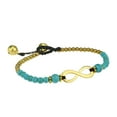 thumbnail image 2 of Beautiful Infinity Symbol with Black Onyx & Brass Beads Handmade Bracelet, 2 of 4