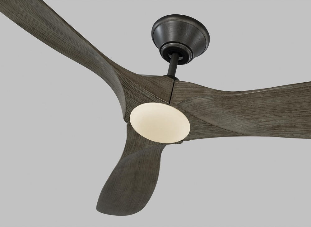 3 Blade 52 inch Ceiling Fan with Light Kit-Aged Pewter Finish-Light Grey Weathered Oak Blade Color Bailey Street Home 96-Bel-3087740