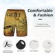 thumbnail image 3 of Balery Coffee Vintage Bañador para hombre, shorts de playa de secado rápido con entrepierna y forro de compresión-3X-Large, 3 of 6