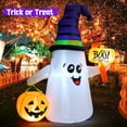 thumbnail image 3 of GOOSH Halloween Inflatable 5 FT Blow Up Ghost Inflatable with Pumpkin, Halloween Inflatables Ghost Cute Outdoor Ghost Decorations, Halloween Blow Up Decorations Clearance for Holiday/Garden/Lawn, 3 of 7