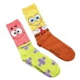 thumbnail image 3 of Hyp Spongebob Squarepants and Patrick Adult Men's 2 Pair Pack Crew Socks, 3 of 3