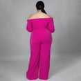 thumbnail image 5 of AURA Women One Shoulder Jumpsuit Plus Size High Waist Wide Leg Casual Elegant Outfit, 5 of 6