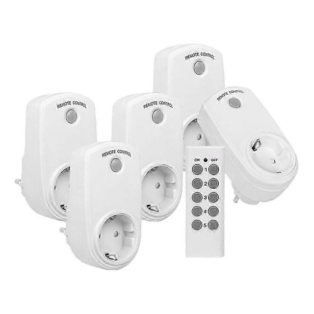 6 Pcs Wireless Remote Control Smart Electrical Outlet Switch Set for Lights Fans Small Appliance Lo