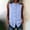 *Light Blue, variant on ClodeEU Women's Stand Collar Sleeveless Button Down Blouse,Casual Solid Color Linen Blend Tank Top Light Blue,Women's Plus L