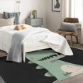 thumbnail image 4 of Dinosaur Rugs for Boys Bedroom - 2x3 Rug - Dinosaur Rug - Cute Cartoon Green Dino Area Rug - Kids Boys Animal Rugs - Black Carpet, 4 of 7
