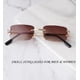 thumbnail image 3 of Gafas de sol SDINM sin montura rectangulares marrones UV400 para hombres y mujeres, 3 of 6