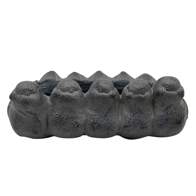 Sagebrook Home Résine Jardinière Cinq Oiseaux de 12 Po, Noir