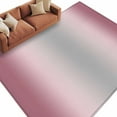 thumbnail image 3 of Grey Light Pink Ombre 5x8 Area Rugs, Modern Abstract Art Gradient Non-Skid Rubber Backing Large Rectangle Rugs - Living Room Bedroom Home Office, Indoor Floor Mat Carpets Washable Rug, 3 of 9