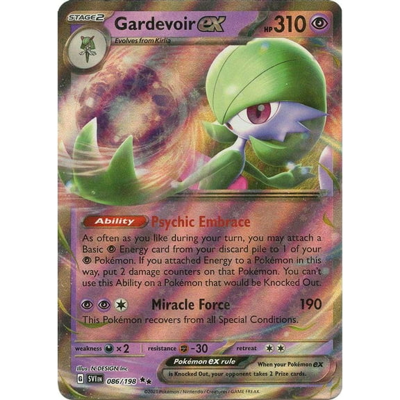 Pokemon Scarlet & Violet Double Rare Gardevoir ex #86/198