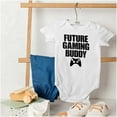 thumbnail image 4 of Future Gaming Buddy Gamer Dad Joke Romper Boys or Girls Infant Baby Brisco Brands 12M, 4 of 6