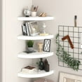 thumbnail image 1 of vidaXL Floating Corner Shelves 4 pcs White 35x35x3.8 cm MDF, 1 of 5