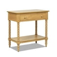 thumbnail image 3 of Easton 28 Modern Farmhouse Turned 1-Drawer Side Table with Shelf Natural Brown, 3 of 11