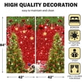 thumbnail image 3 of Christmas Window Curtain Glitter Red Bokeh Print Curtains for Living Room Winter Xmas Tree Curtains Home Decor Rod Pocket Darkening Drapes for Bedroom 84 in x 84 in, 3 of 5
