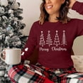 thumbnail image 7 of Christmas Shirts for Women Funny Merry Christmas Graphic T Shirts V Neck Long Sleeve Xmas Tops Blouse, 7 of 7