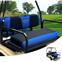 10L0L Mesh Golf Cart Rear Seat Cover for Yamaha EZGO Club Car Blue Black - XS